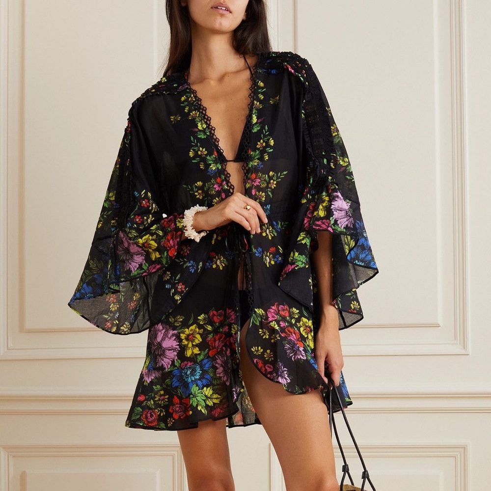 NWT Charo Ruiz Tunia Voile Kaftan XS